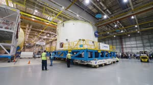 Engine Section for NASAâ€™s SLS Rocket Moved for Final Integration